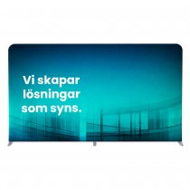 Zipper Wall mässvägg 400 x 230 cm i rak modell med tygtryck