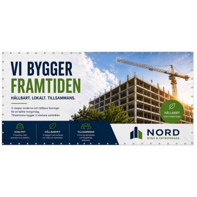 Stor Banderoll XL storlek 4x8 meter för stora budskap