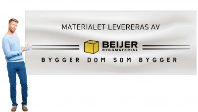 Banderoll med kedersöm 1x3 meter