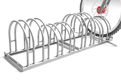Cykelställ i galvat stål, förlängningsbar
