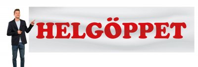 Vepa "HELGÖPPET" banner
