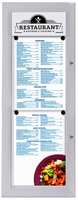 Menytavla 2xA4 med rubrikplats. Köp Menyskåp & skyltskåp för menyer & andra anslag