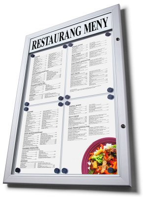 Menytavla 4xA4 med egen rubrik eller logotyp