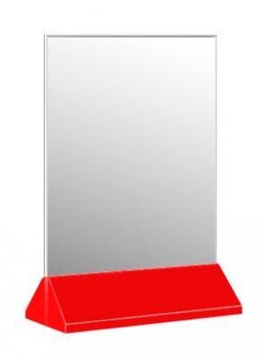 Menyhållare A6-format Dubbelsidig med Pyramidformad fot