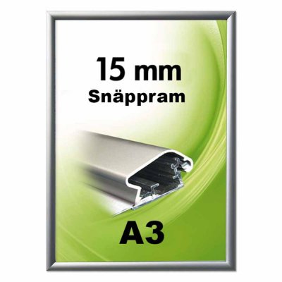 Posterram A3 15 mm smal ram - Silver