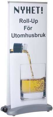 Rollup utomhus dubbelsidig 80cm