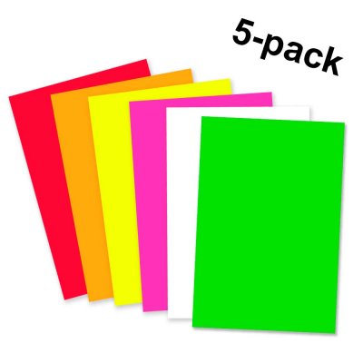 Skrivkartong 70x100 cm 5-pack i olika färger