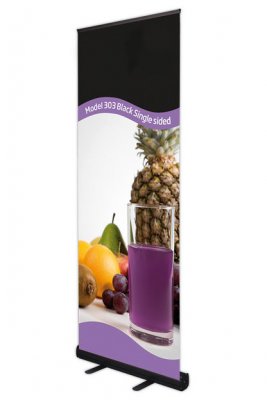 Svart rollupp 100 cm bred