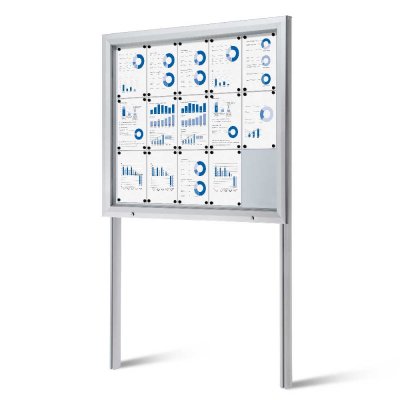 Informationstavla för utomhusbruk med stolpar